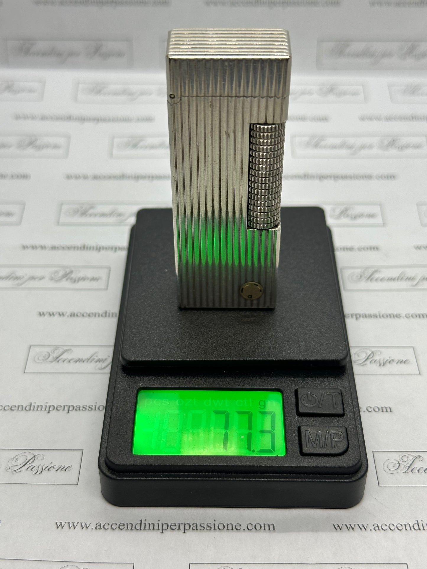 Dunhill Rollagas – Placcato Argento "Vertical Lines"