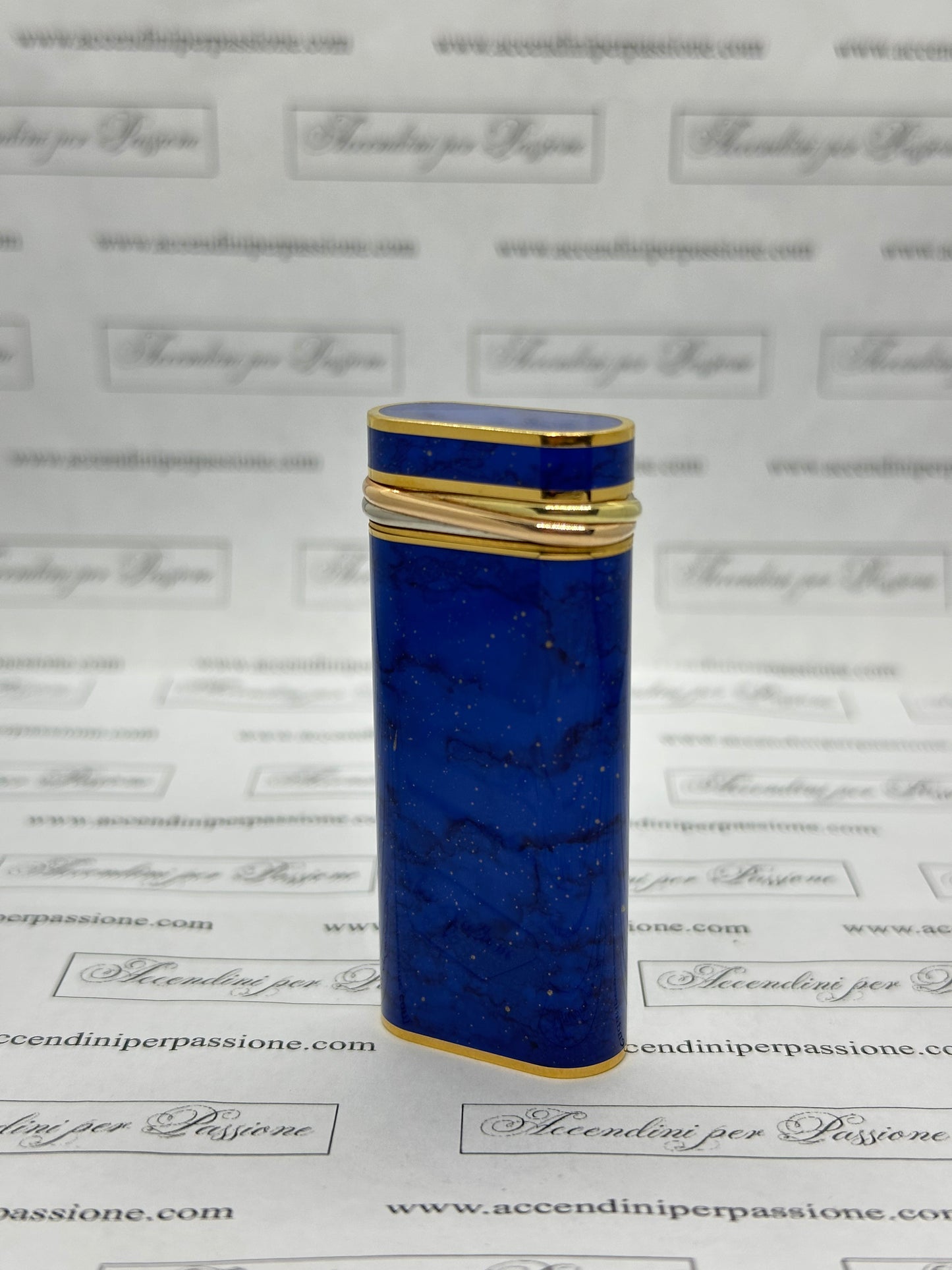 Cartier Les Must Ovale - Placcato Oro & Lacca di Cina "Lapislazzuli"