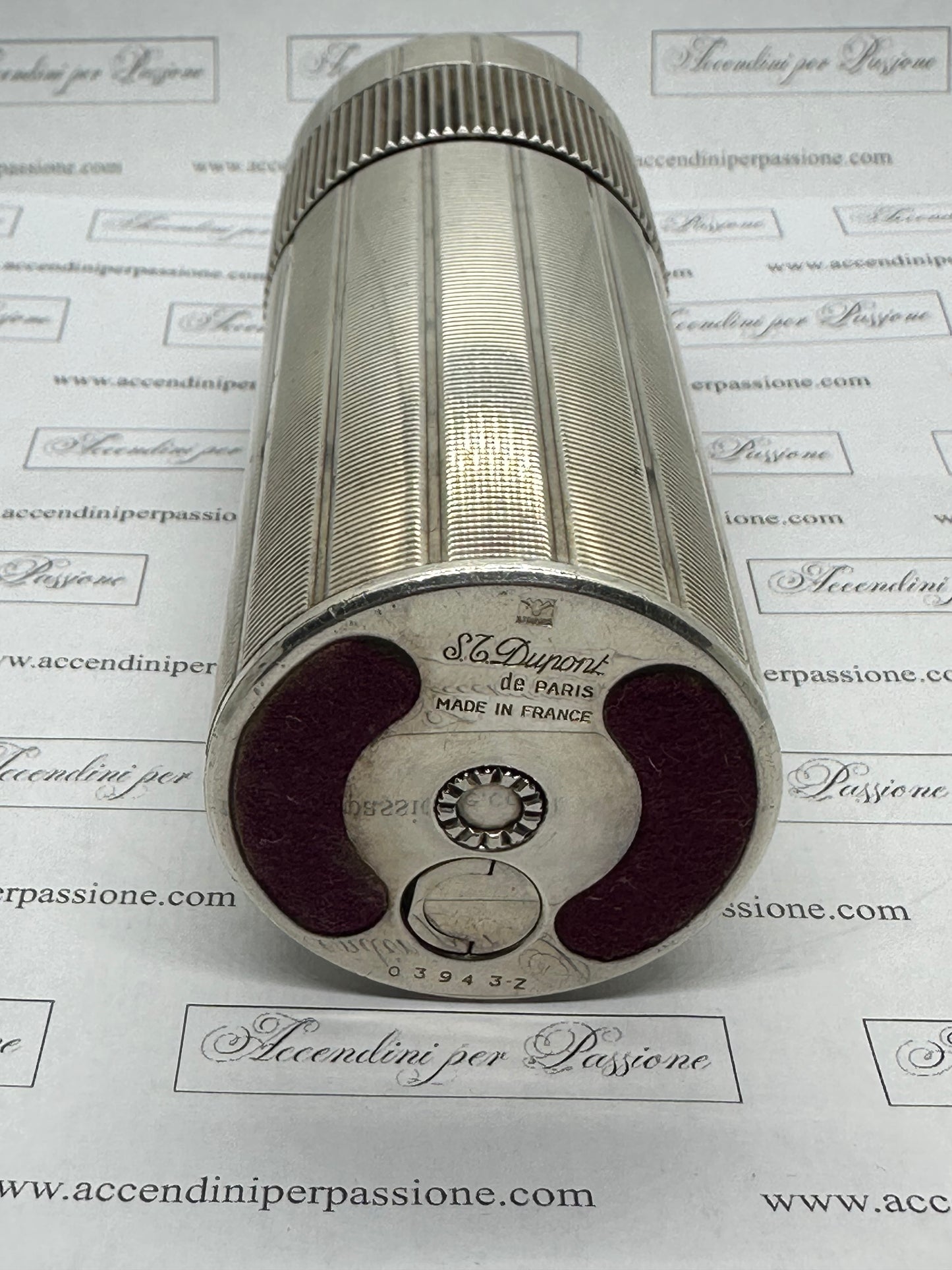 S.T. Dupont Cylinder da Tavolo - Placcato Argento