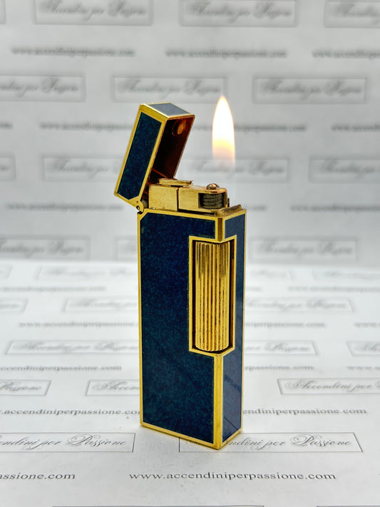 Dunhill Rollagas – Placcato Oro & Lacca di Cina “Deep Blue”