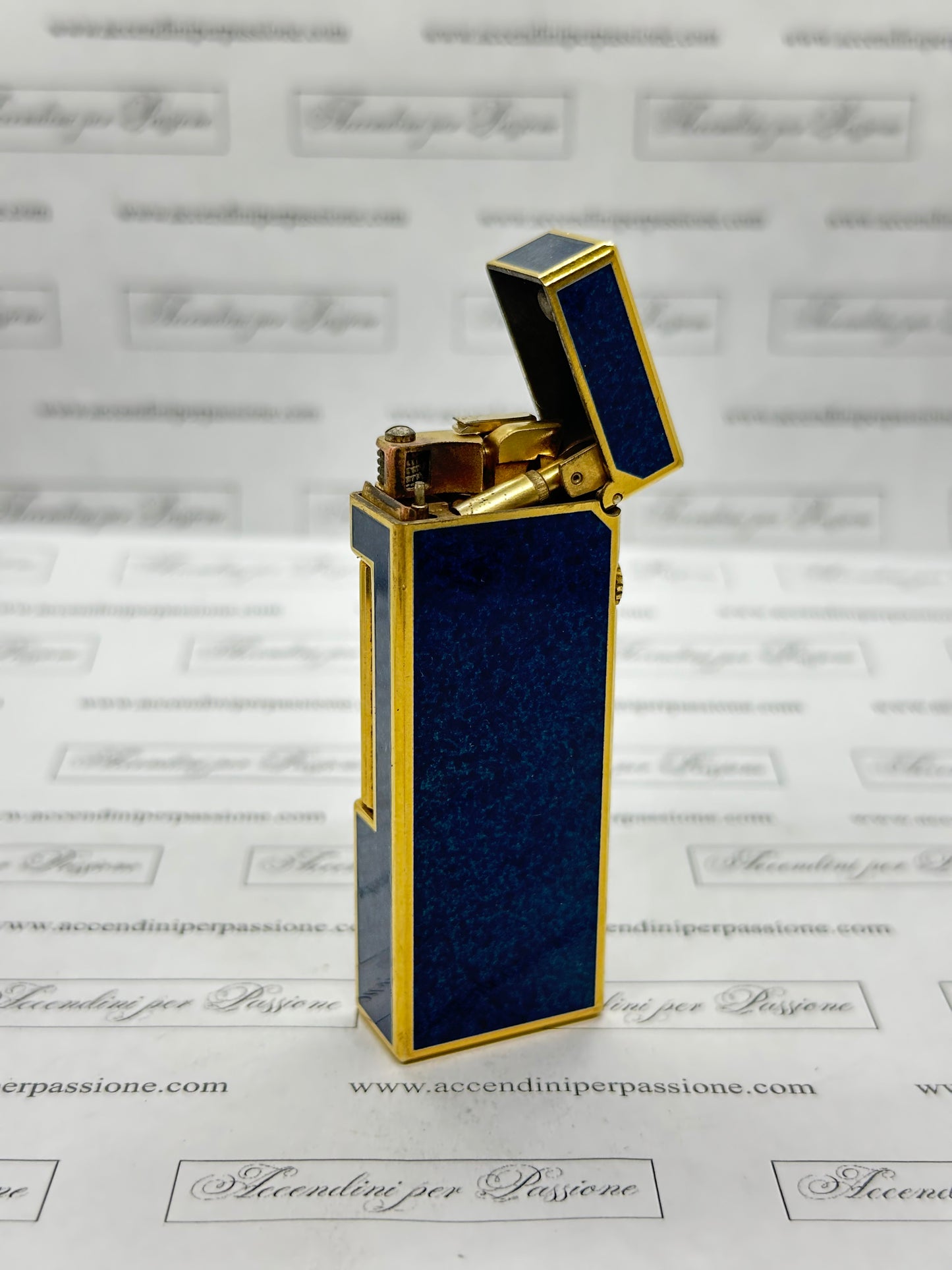 Dunhill Rollagas – Placcato Oro & Lacca di Cina “Deep Blue”