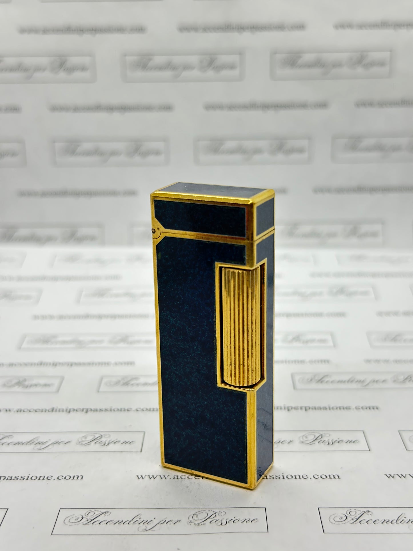 Dunhill Rollagas – Placcato Oro & Lacca di Cina “Deep Blue”