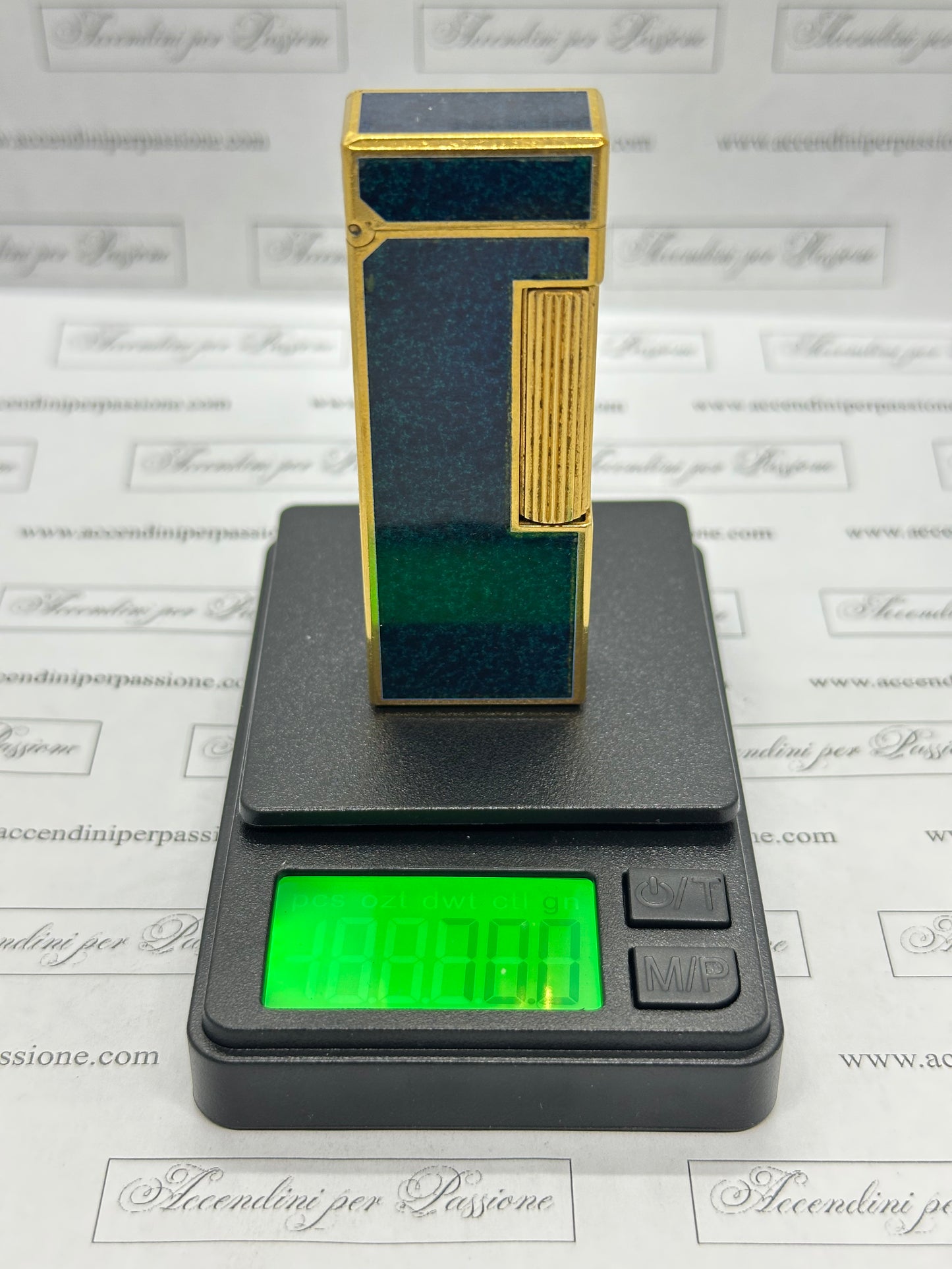 Dunhill Rollagas – Placcato Oro & Lacca di Cina “Deep Blue”