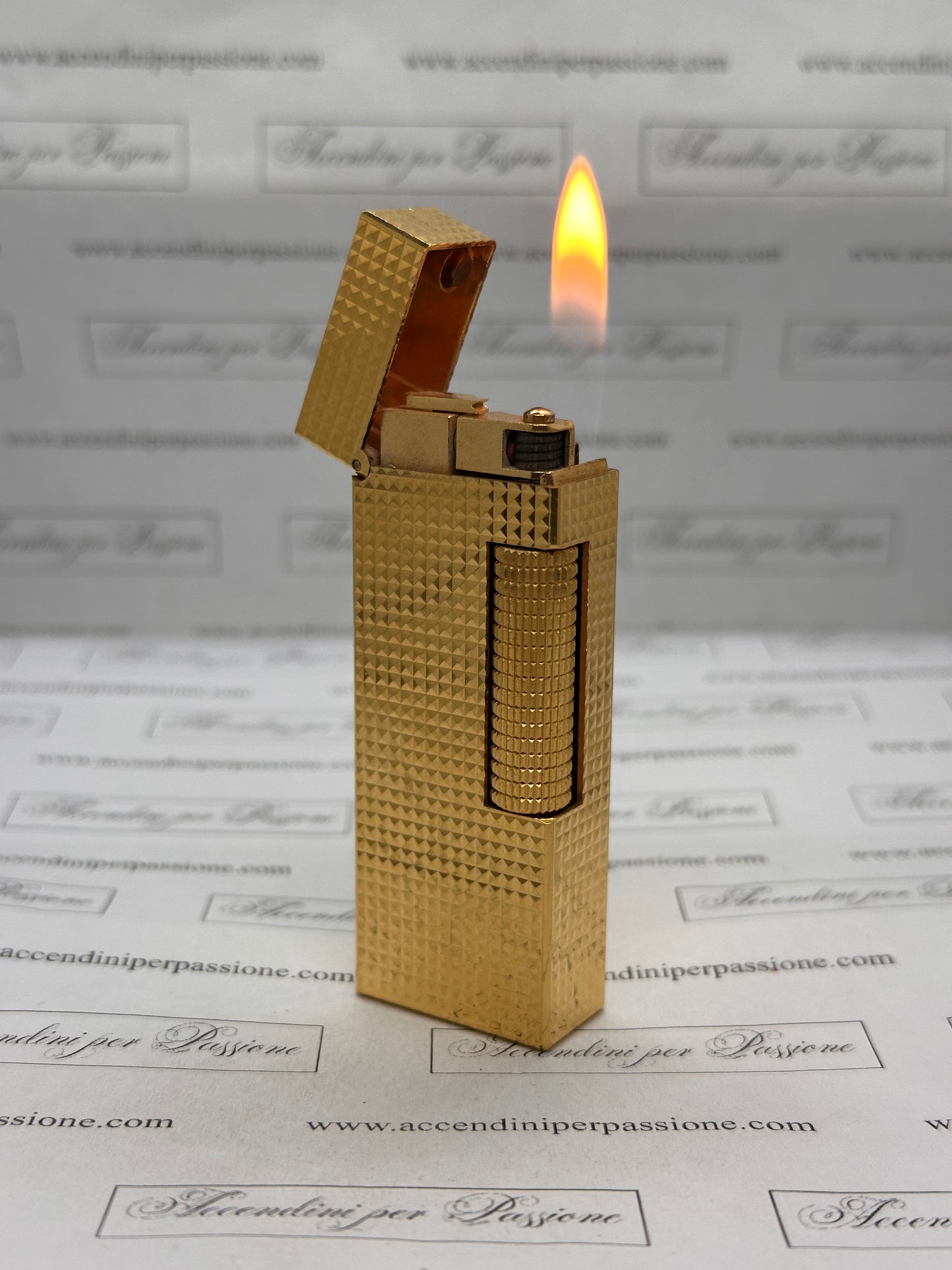 Dunhill Rollagas – Placcato Oro "Testa di Diamante"