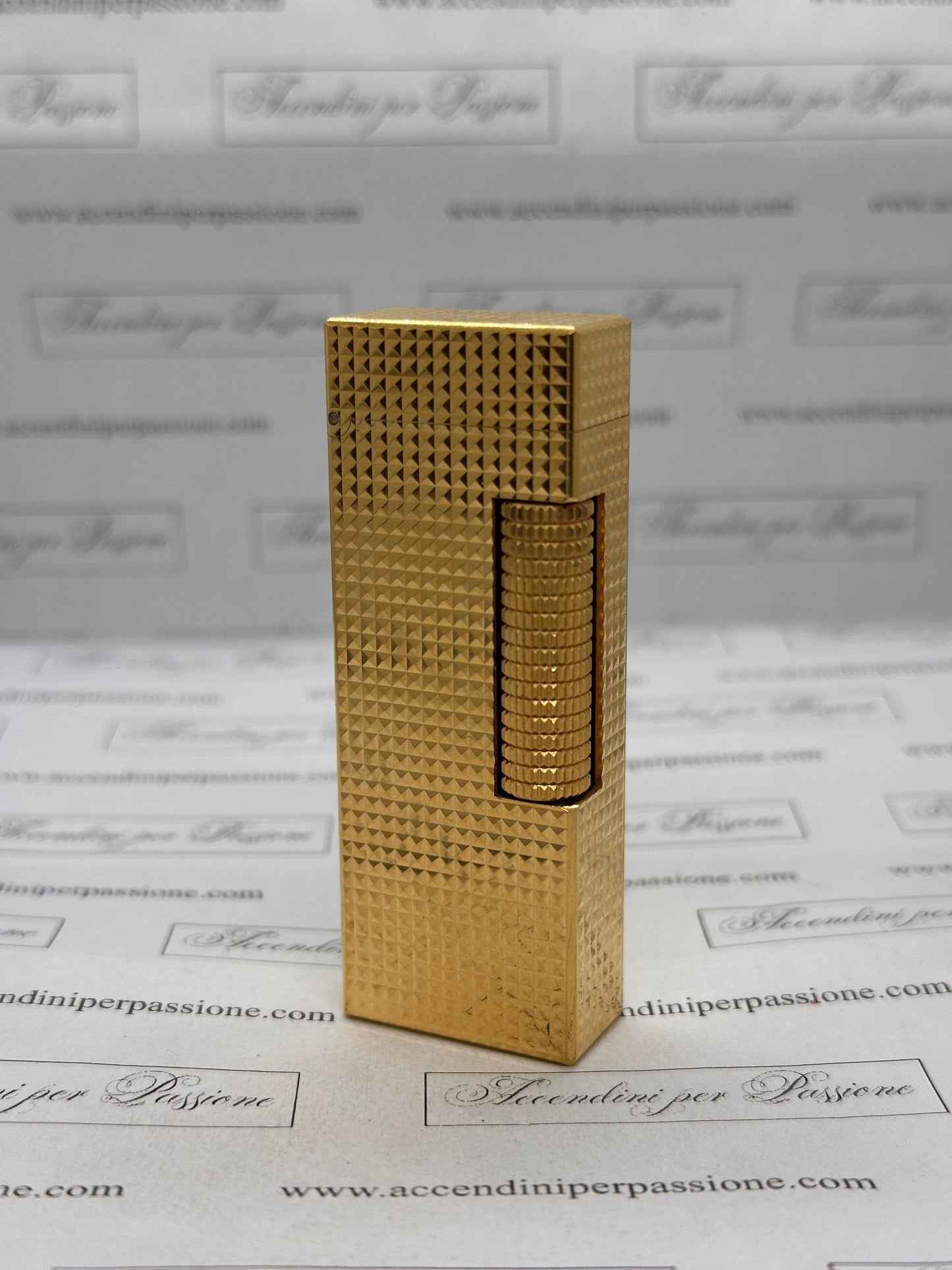 Dunhill Rollagas – Placcato Oro "Testa di Diamante"