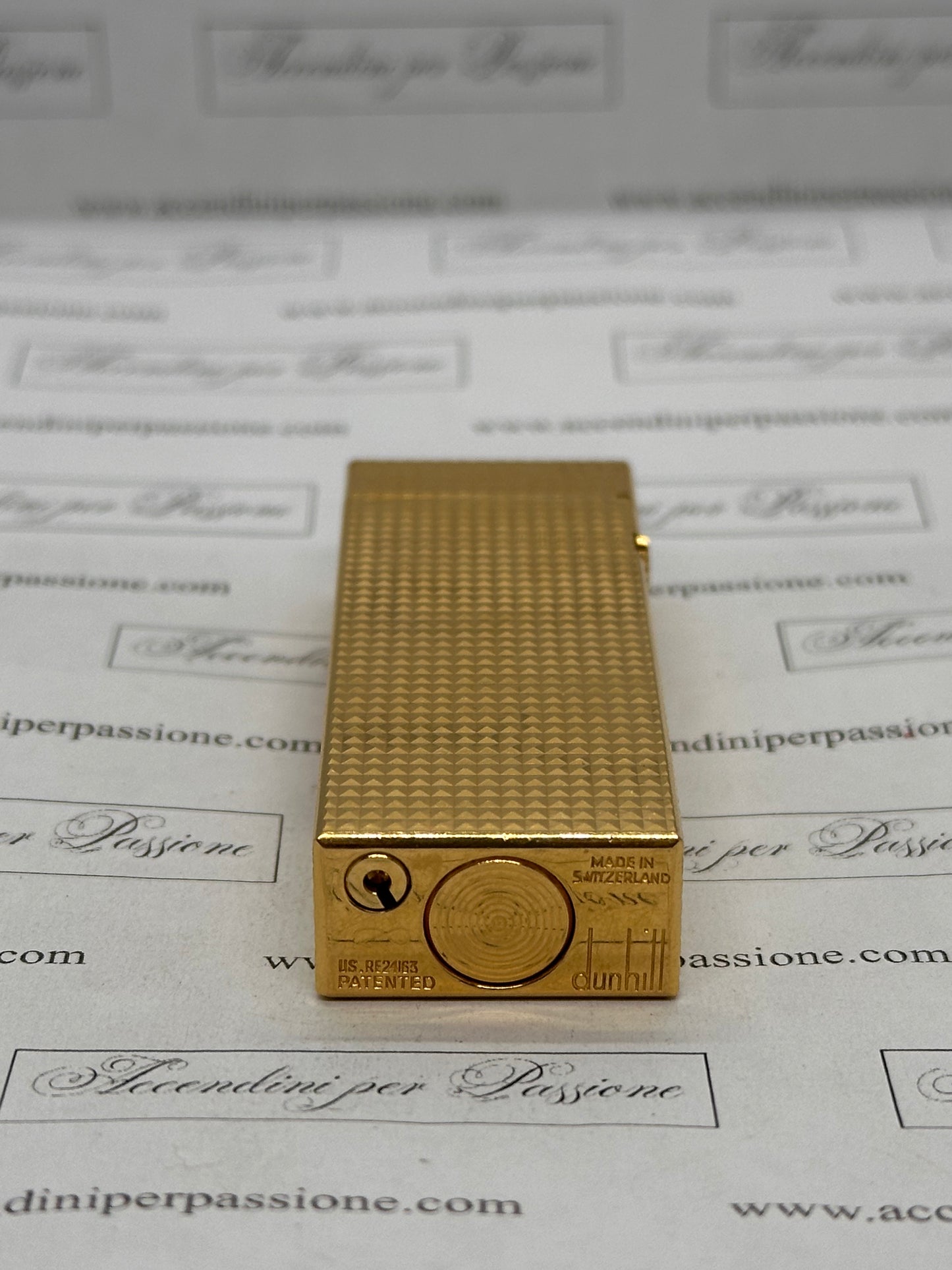 Dunhill Rollagas – Placcato Oro "Testa di Diamante"