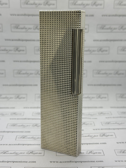 S.T. Dupont Linea 2 da Tavolo - Placcato Argento "Testa di Diamante"