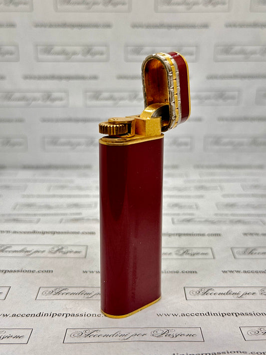 Cartier Les Must Ovale - Placcato Oro, Intarsi Oro e Argento & Lacca di Cina Rosso Rubino