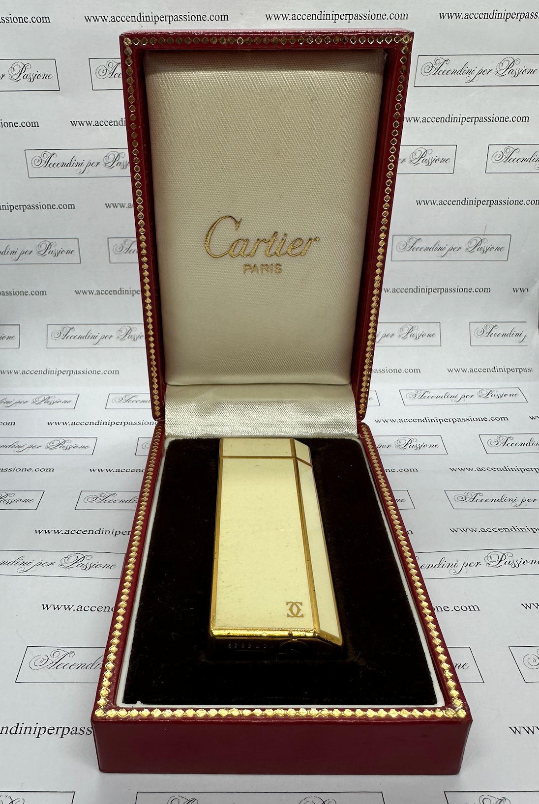 Cartier Les Must "5 Facce" - Placcato Oro & Lacca di Cina Avorio