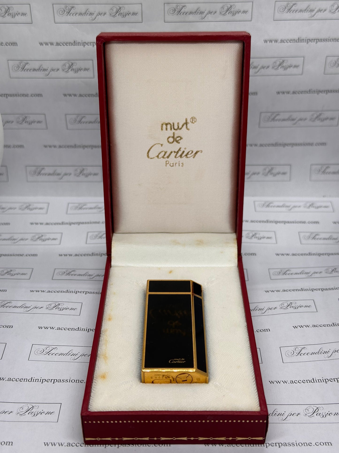 Cartier Les Must "5 Facce" - Placcato Oro & Lacca di Cina Nera