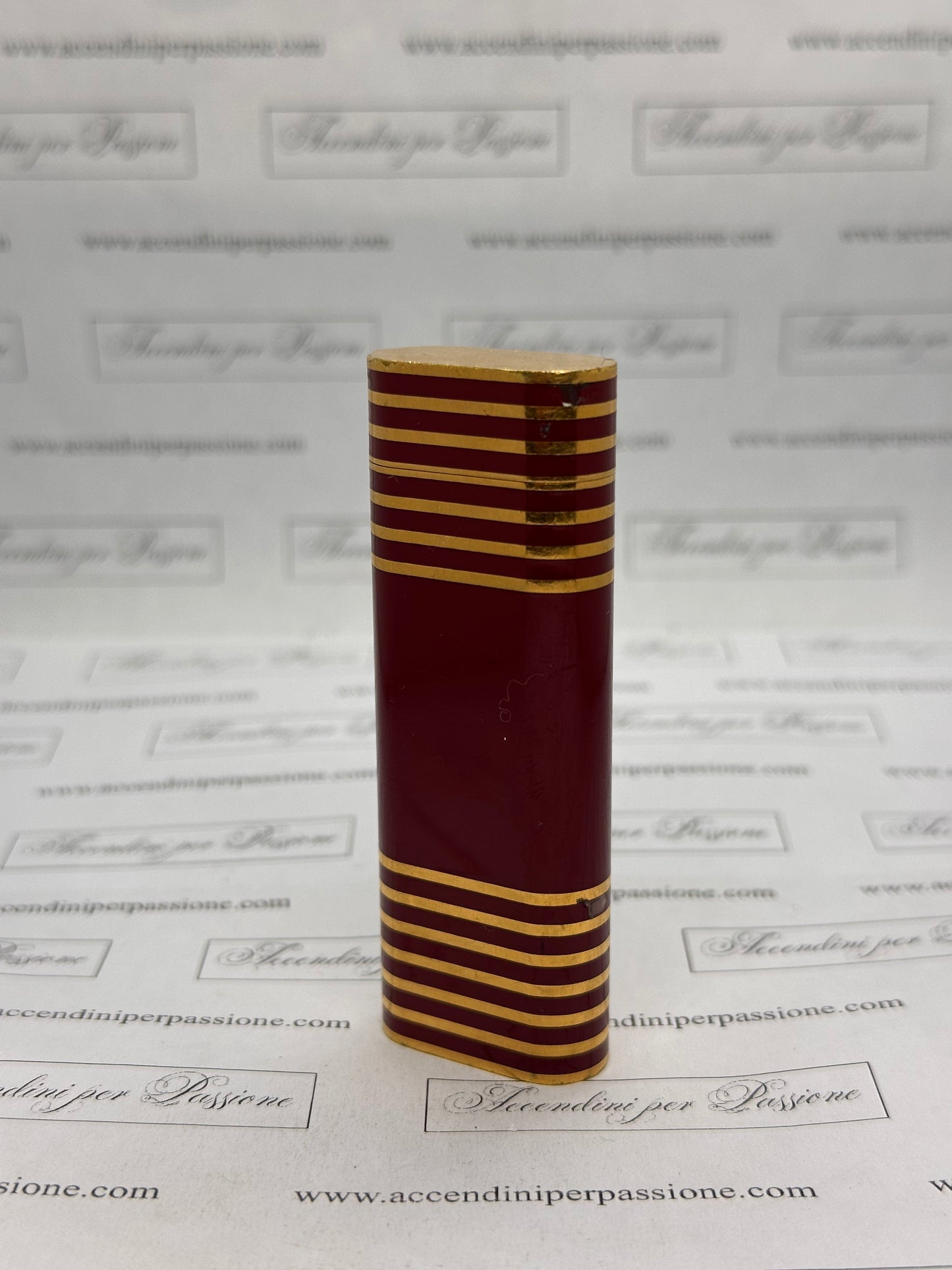 Cartier Les Must Ovale - Placcato Oro & Lacca di Cina Rossa "Rings"