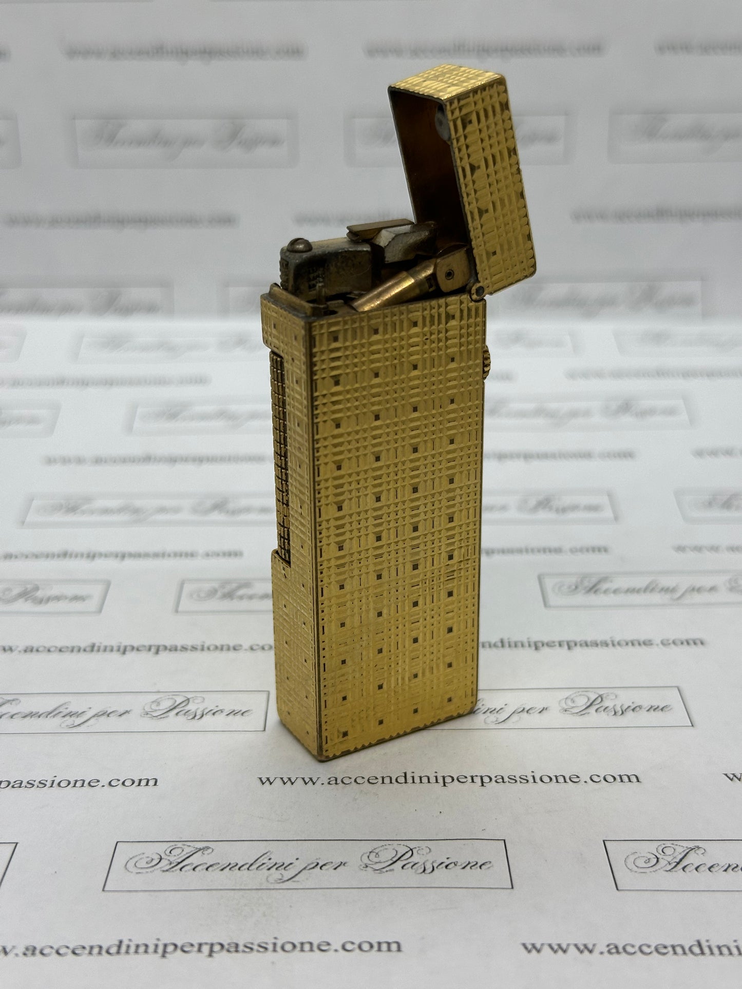 Dunhill Rollagas – Placcato Oro "Chessboard"
