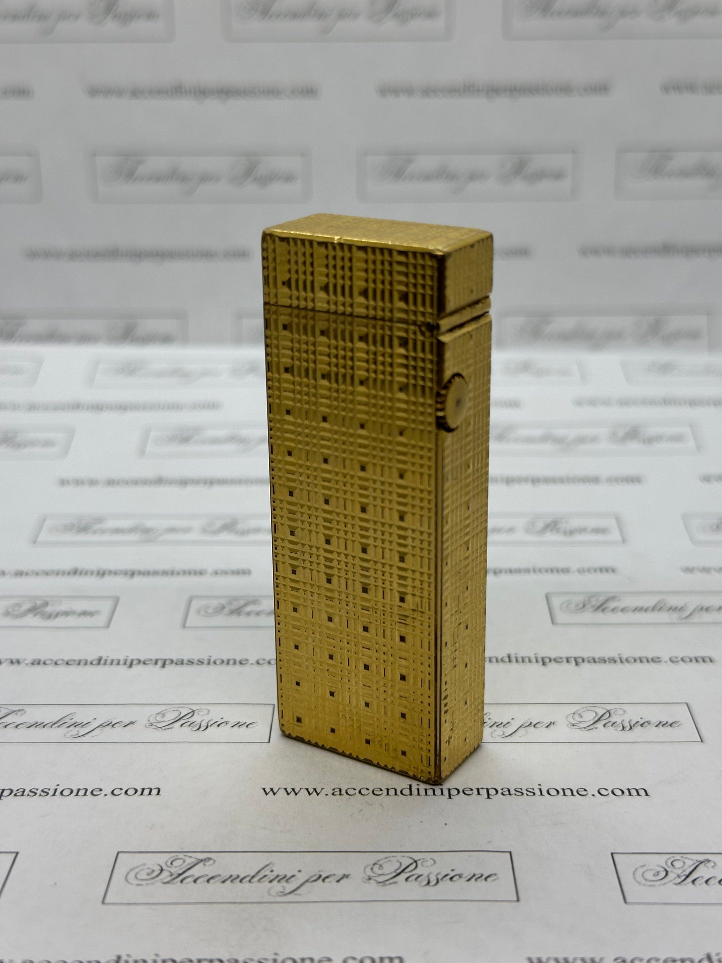 Dunhill Rollagas – Placcato Oro "Chessboard"