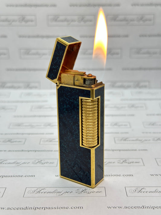Dunhill Rollagas – Placcato Oro & Lacca di Cina “Blue Marine"