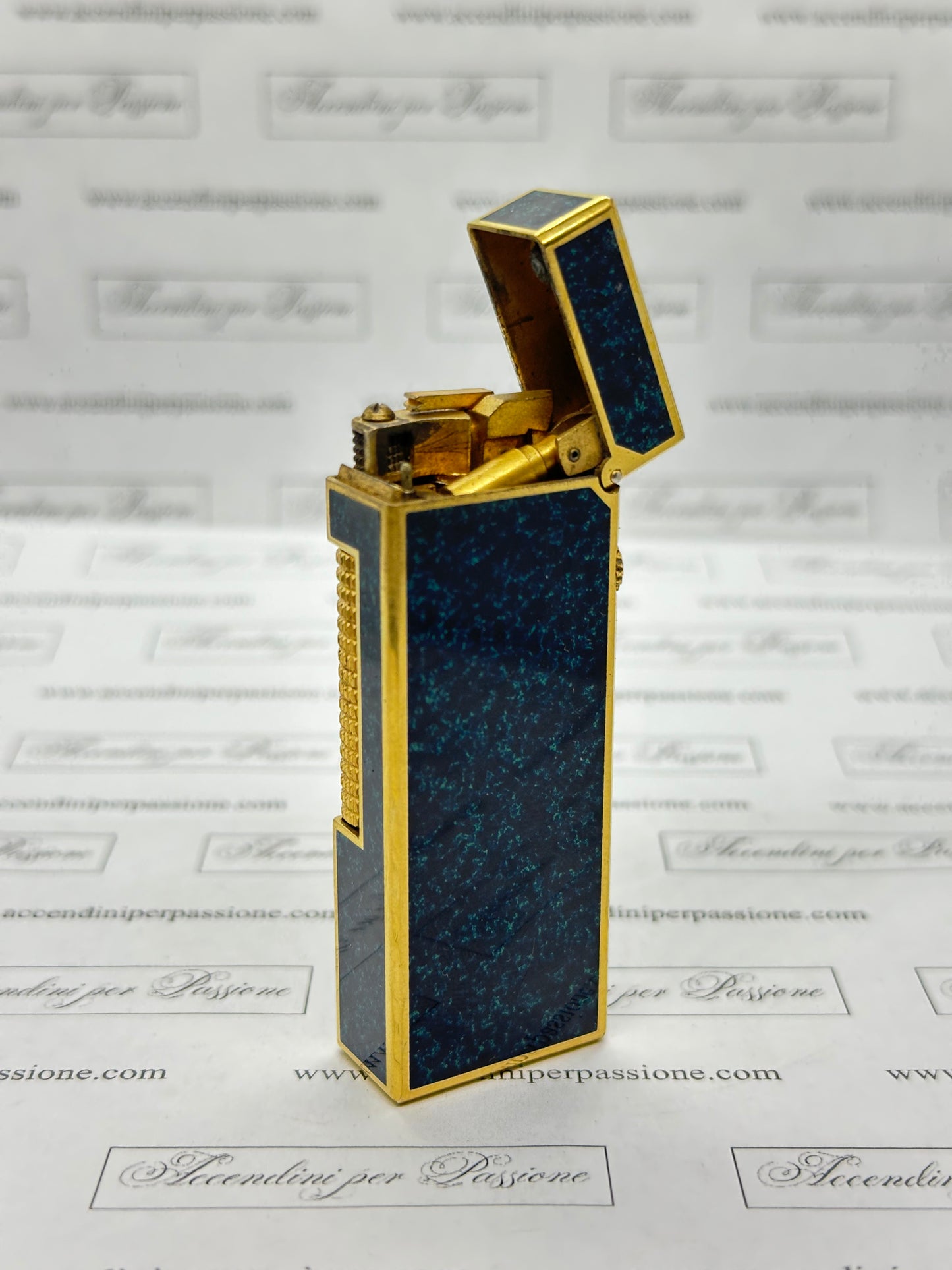 Dunhill Rollagas – Placcato Oro & Lacca di Cina “Blue Marine"