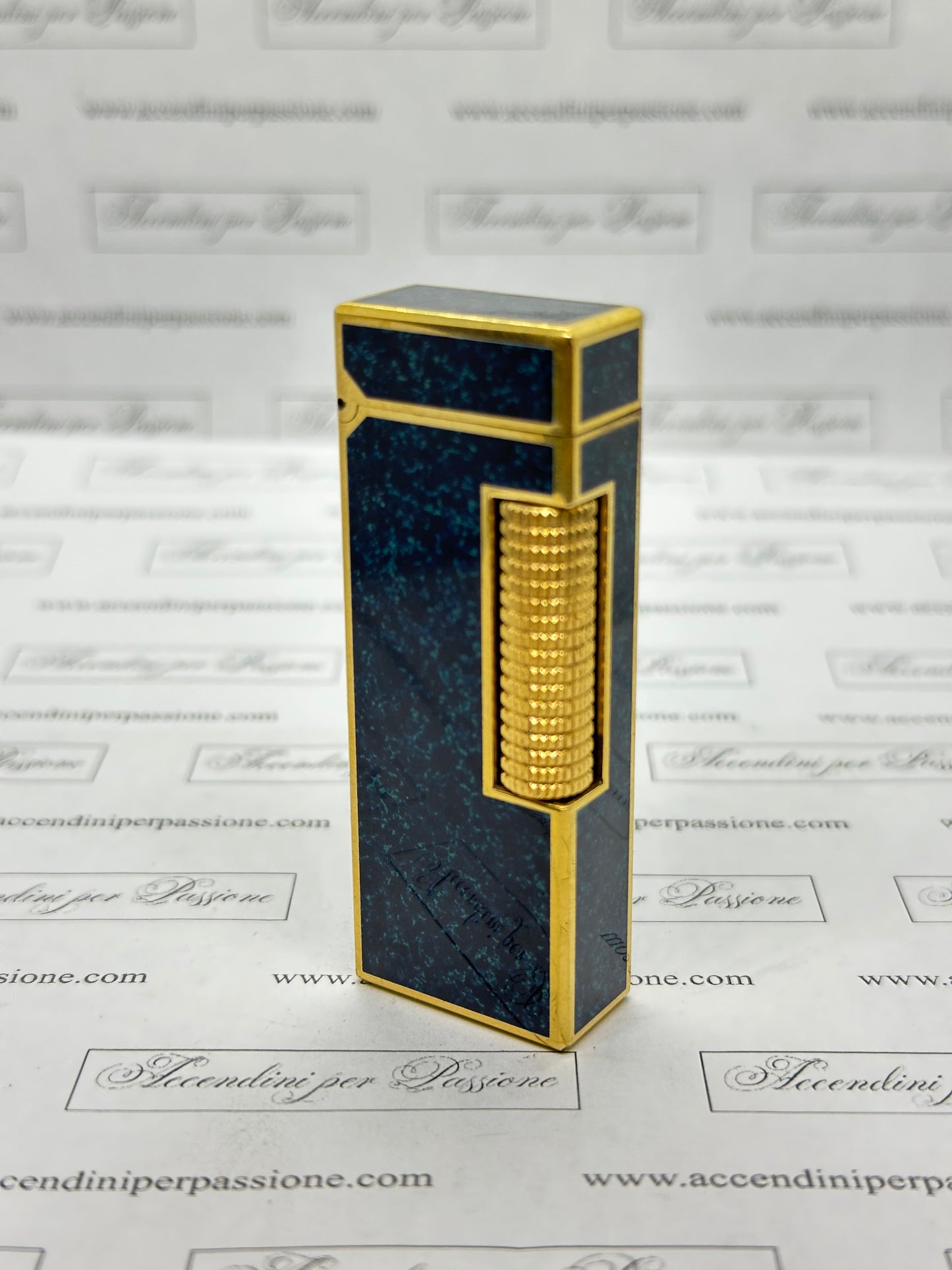 Dunhill Rollagas – Placcato Oro & Lacca di Cina “Blue Marine"