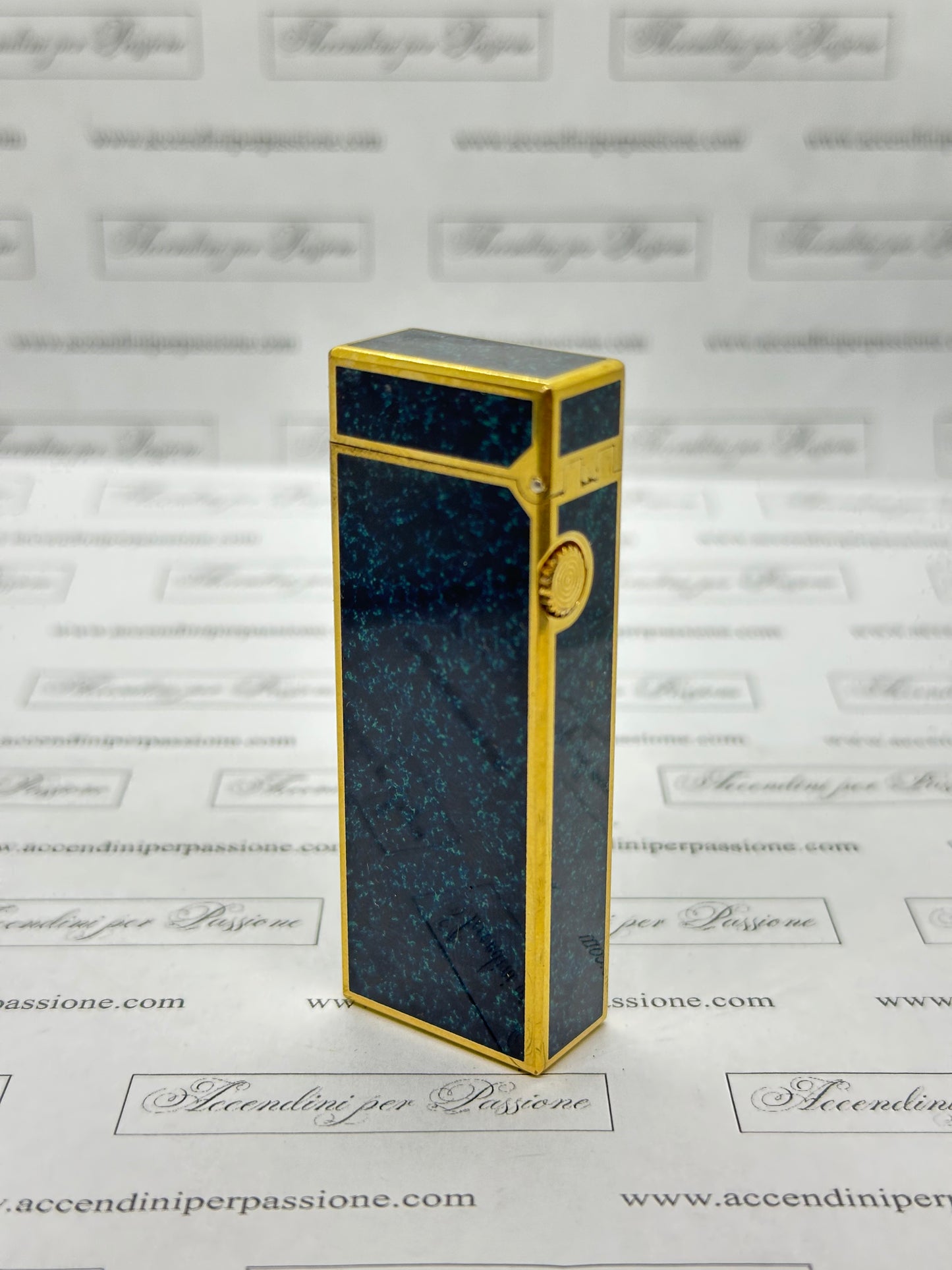 Dunhill Rollagas – Placcato Oro & Lacca di Cina “Blue Marine"