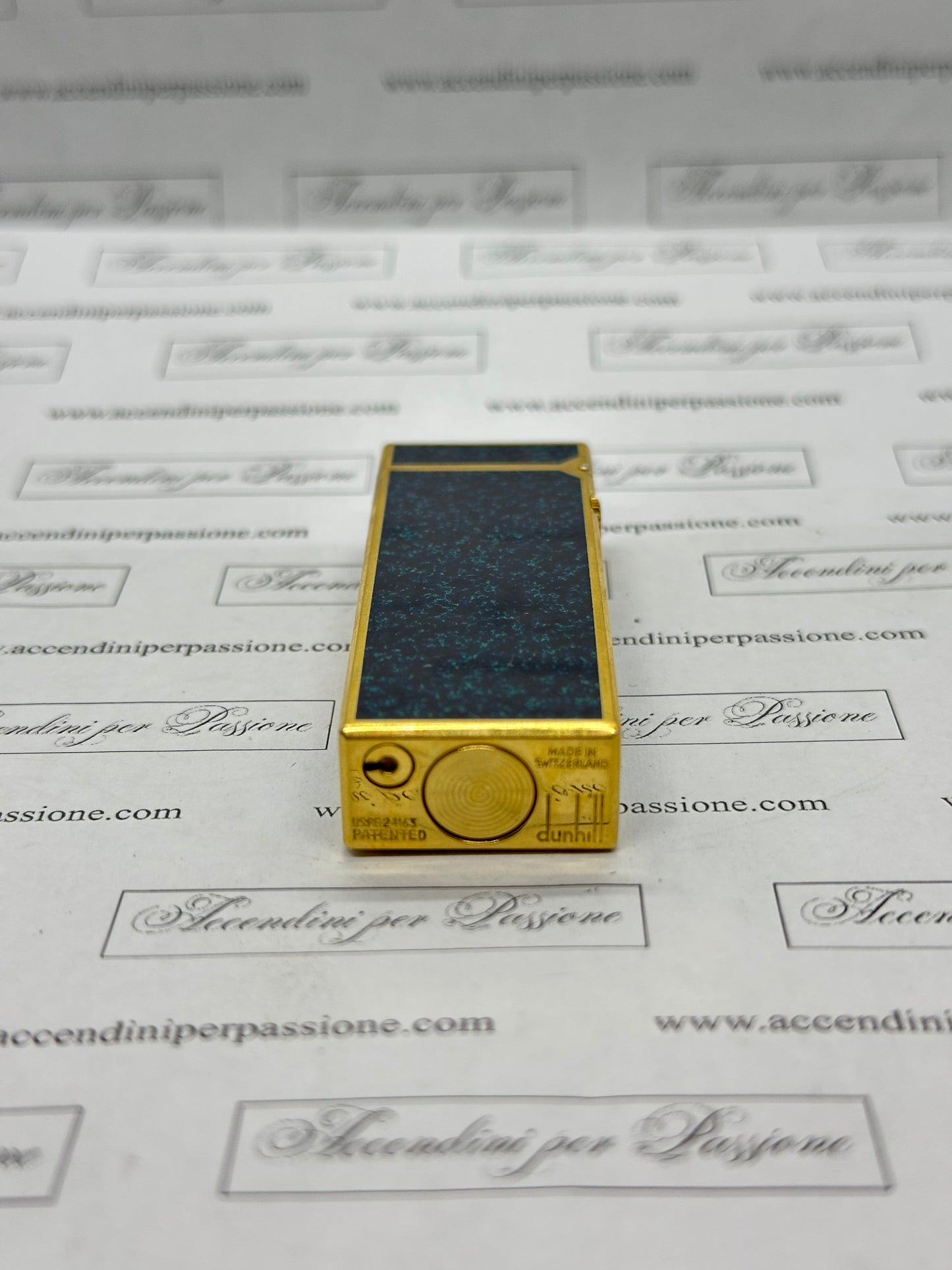 Dunhill Rollagas – Placcato Oro & Lacca di Cina “Blue Marine"