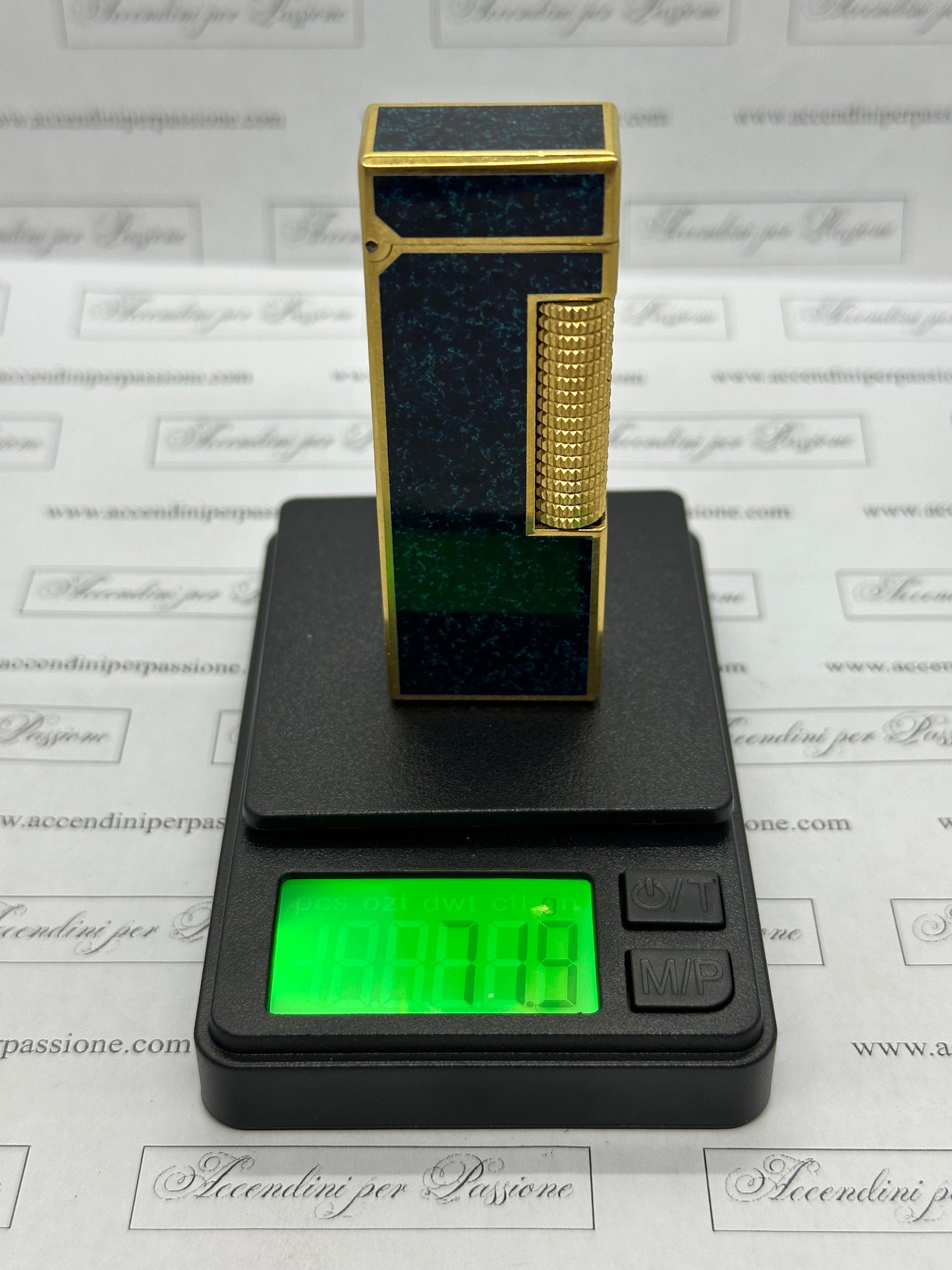 Dunhill Rollagas – Placcato Oro & Lacca di Cina “Blue Marine"