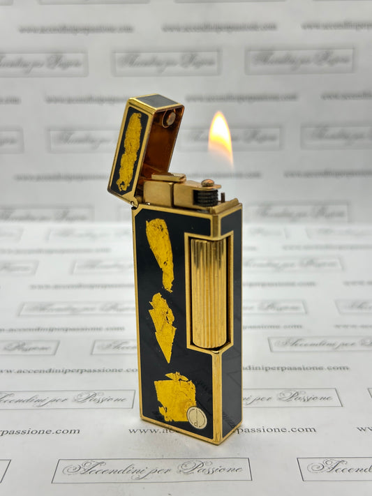 Dunhill Rollagas – Placcato Oro & Lacca di Cina “Foglia Oro"