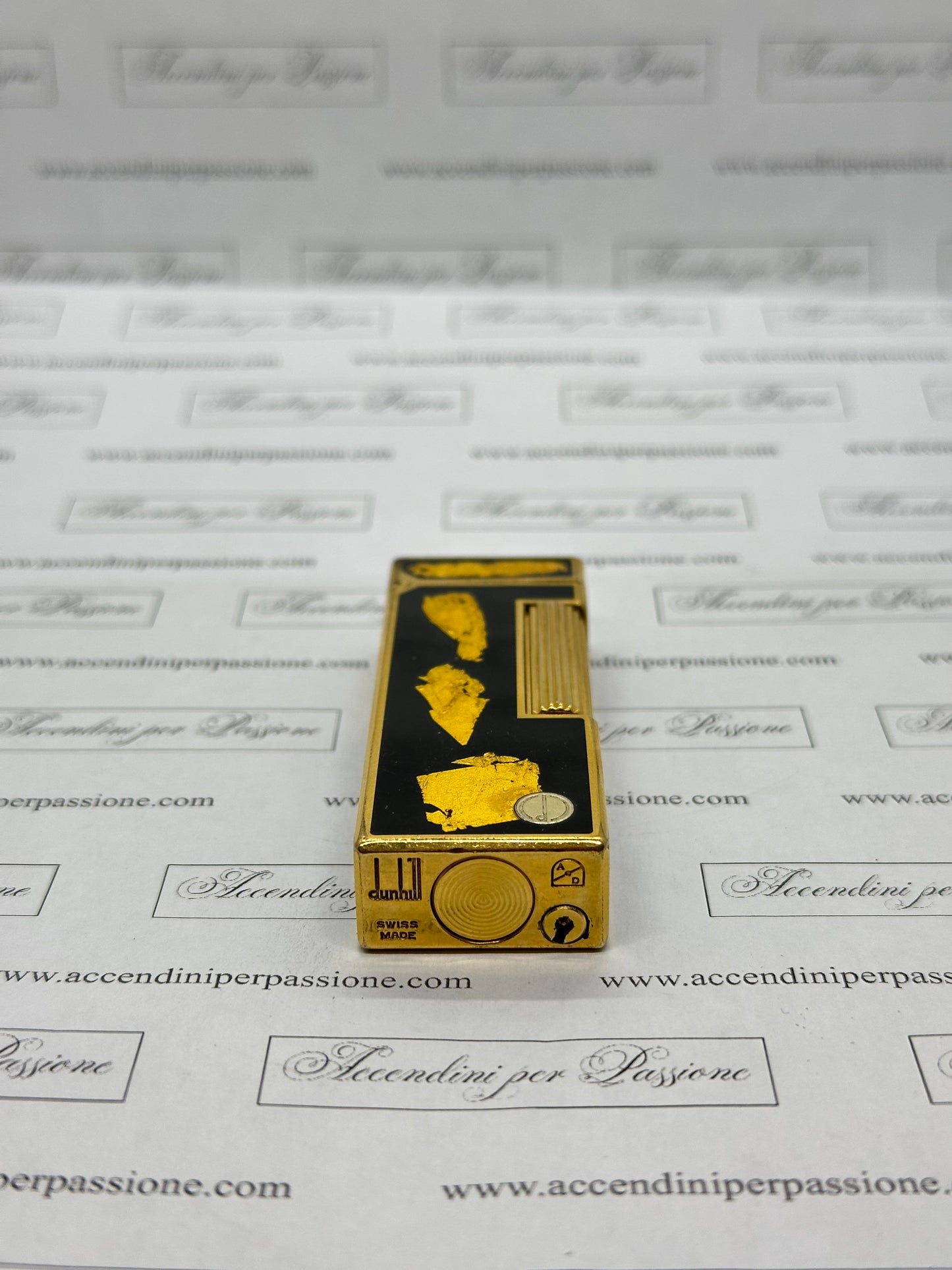 Dunhill Rollagas – Placcato Oro & Lacca di Cina “Foglia Oro"