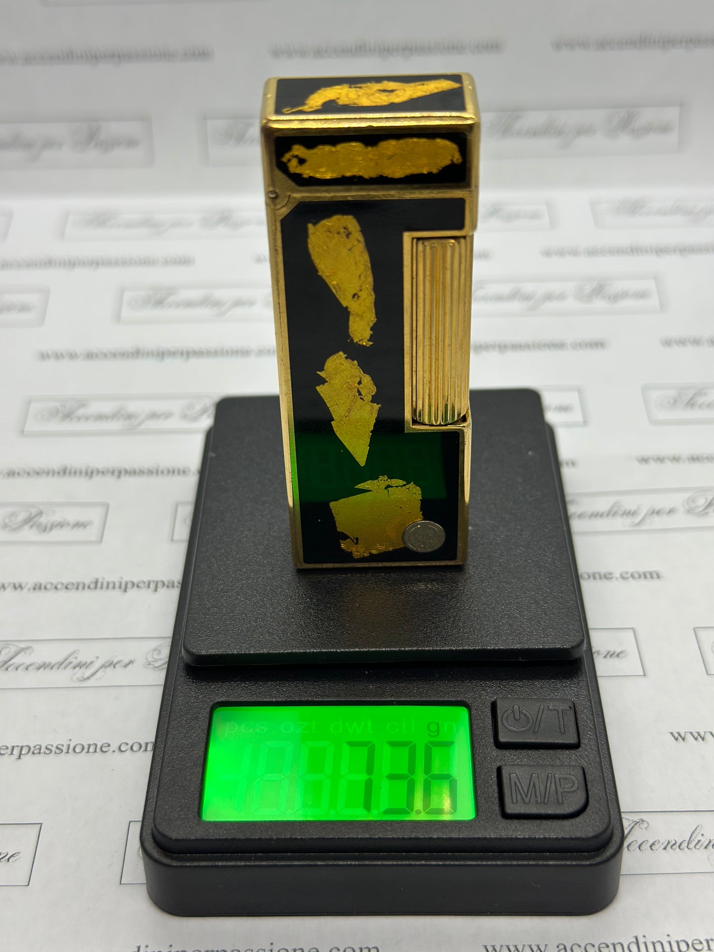 Dunhill Rollagas – Placcato Oro & Lacca di Cina “Foglia Oro"