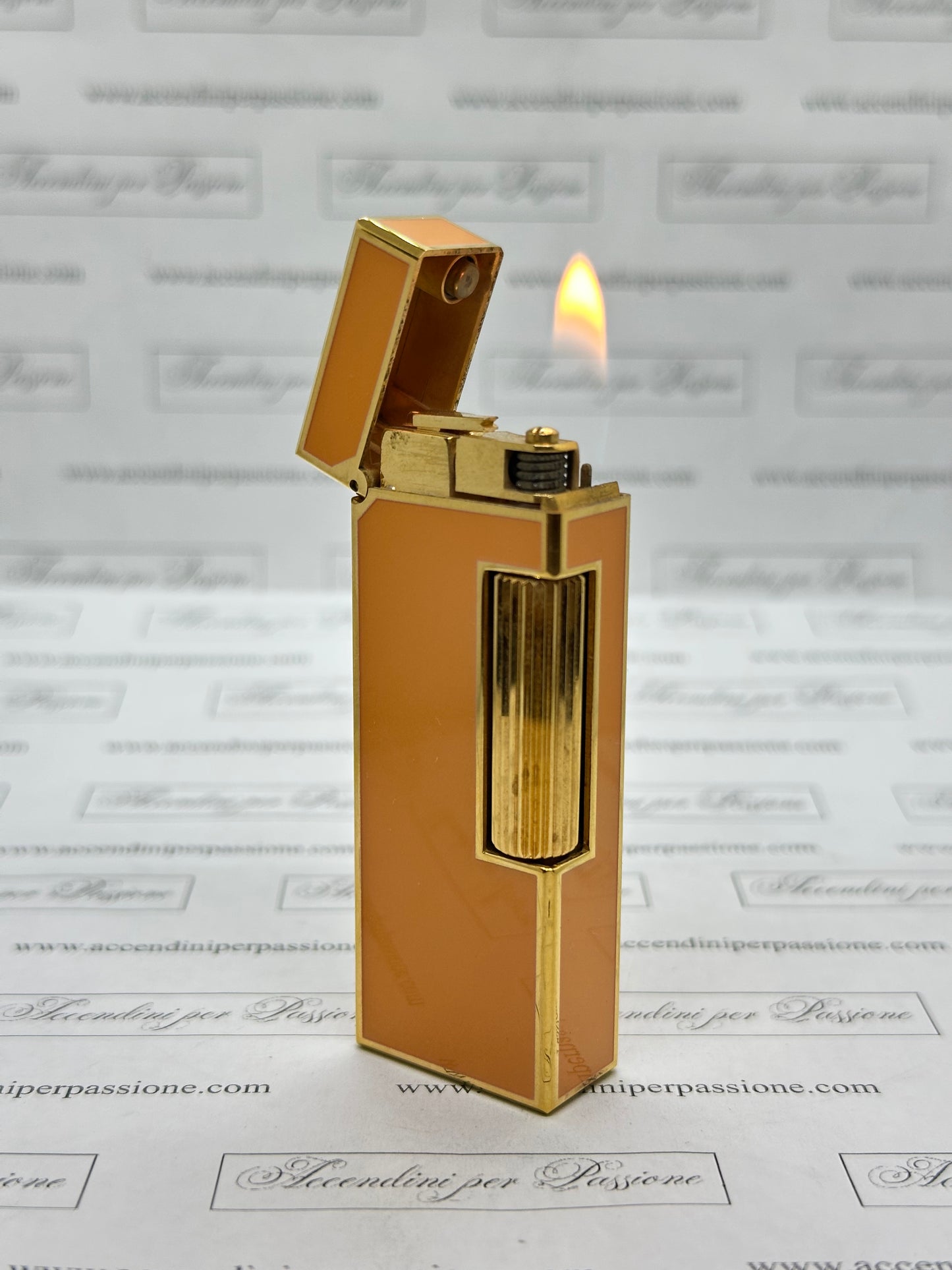 Dunhill Rollagas – Placcato Oro & Lacca di Cina “Orange"