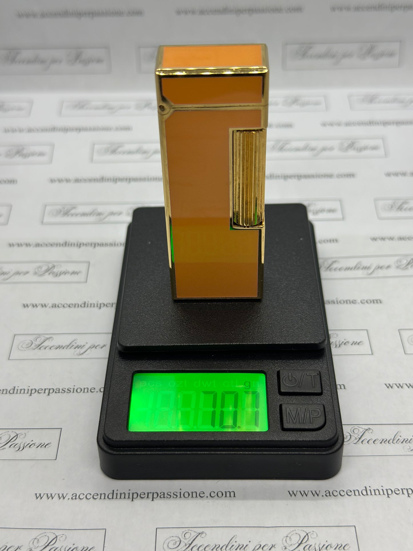 Dunhill Rollagas – Placcato Oro & Lacca di Cina “Orange"