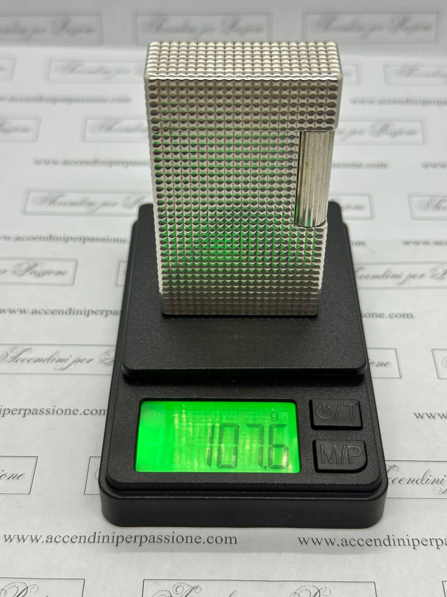 S.T. Dupont Linea 1 – Placcato Argento "Testa di Diamante"