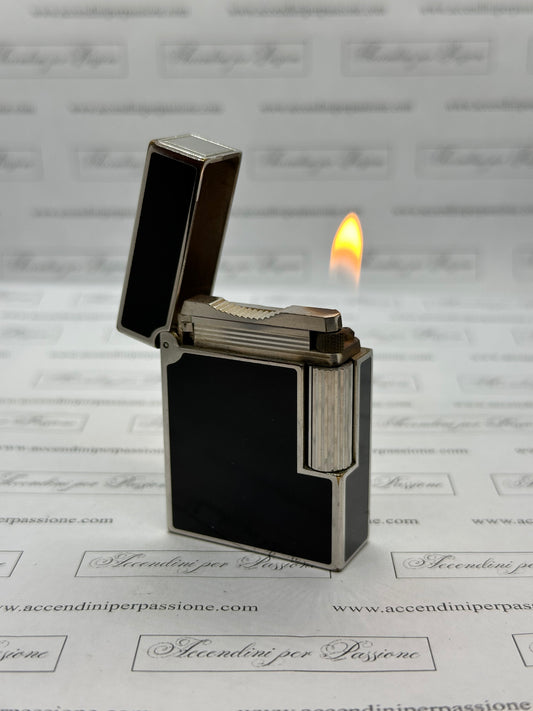 S.T. Dupont Linea 1 – Placcato Argento & Lacca di Cina Nera