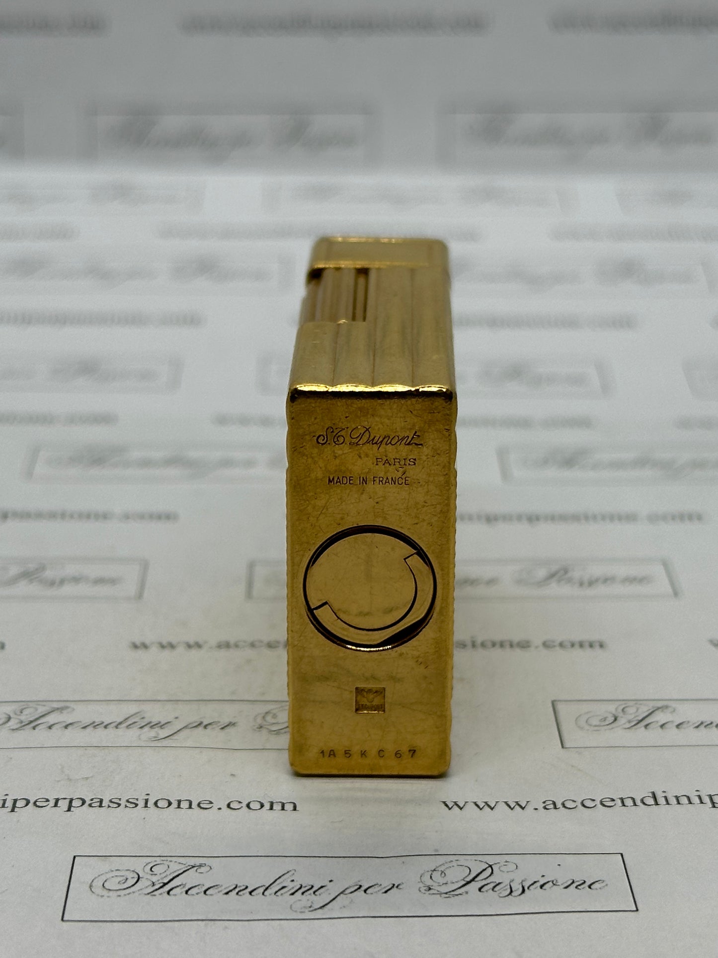 S.T. Dupont Linea 1 small – Placcato Oro "Vertical Lines"