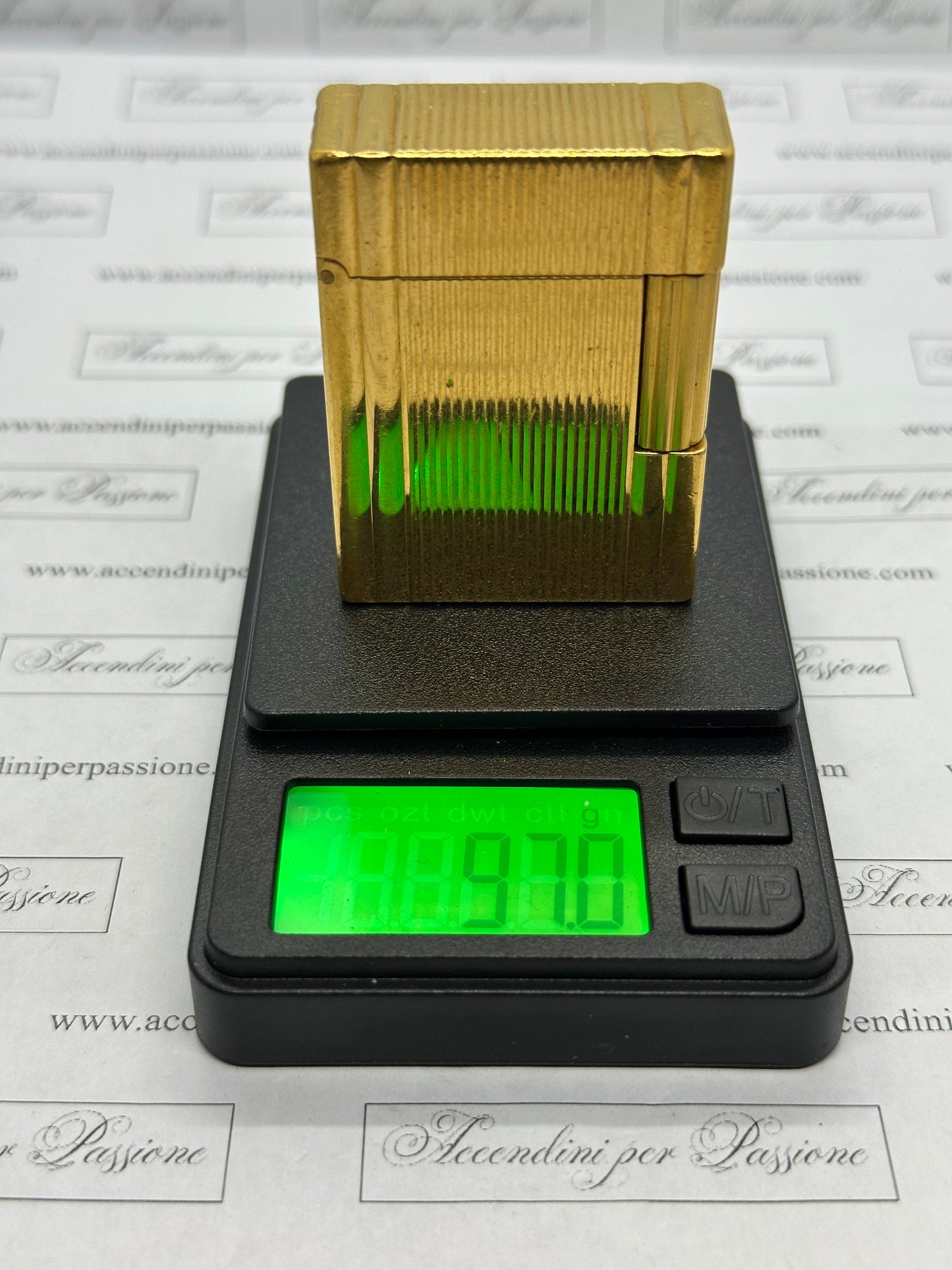 S.T. Dupont Linea 1 small – Placcato Oro "Vertical Lines"