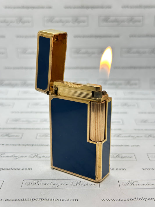 S.T. Dupont Linea 1 – Placcato Oro & Lacca di Cina Blu