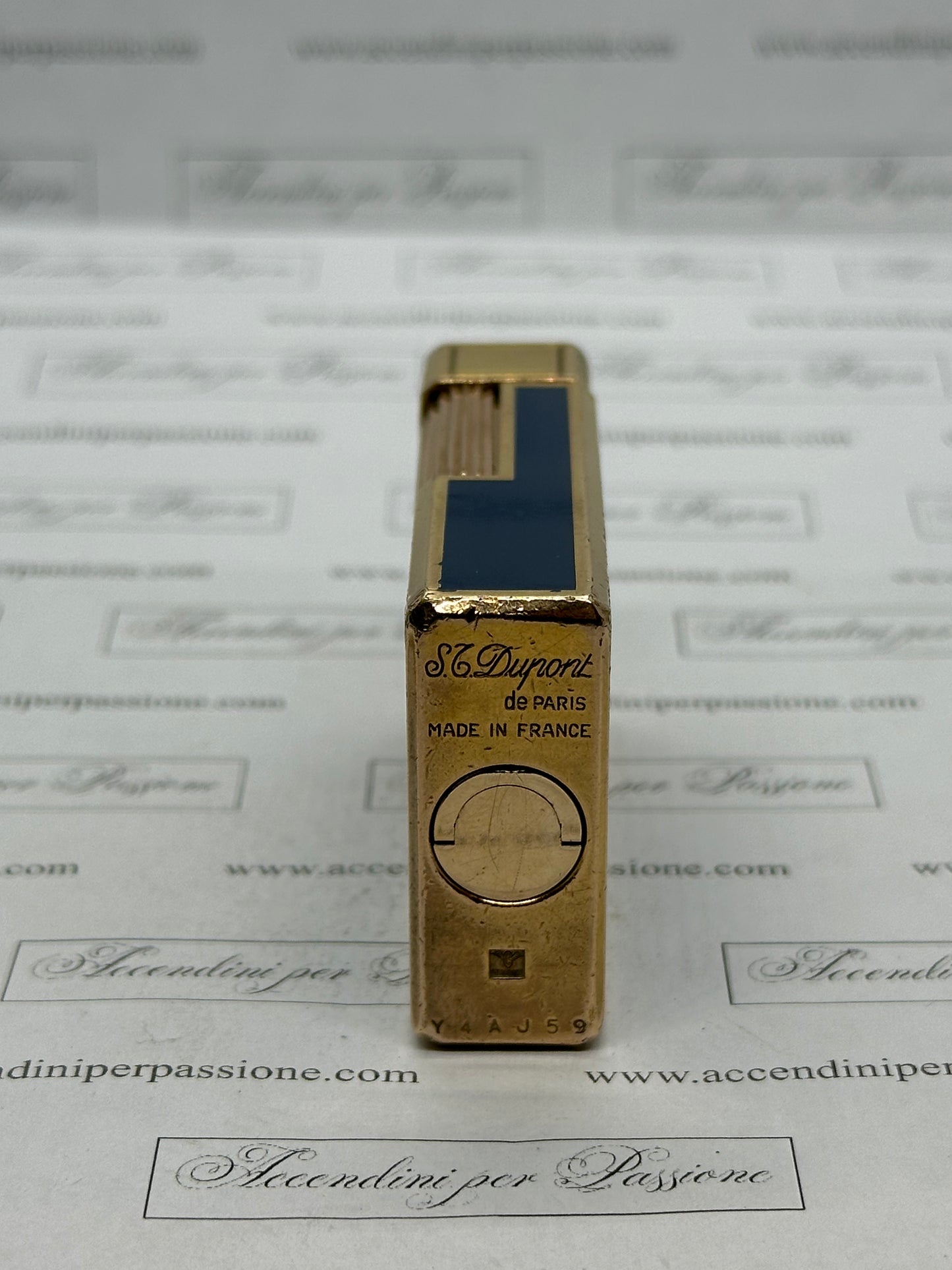 S.T. Dupont Linea 1 – Placcato Oro & Lacca di Cina Blu