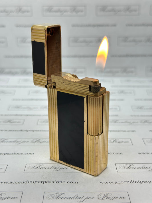 S.T. Dupont Linea 1 – Placcato Oro & Lacca di Cina Nera "Chinese Ideograms"