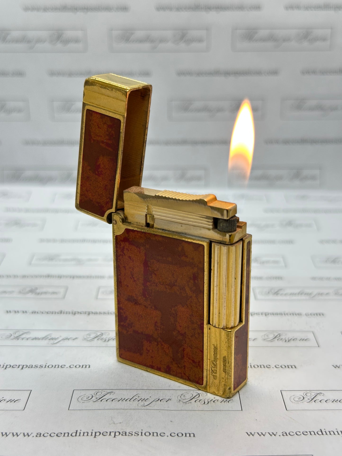 S.T. Dupont Linea 2 Gatsby – Placcato Oro & Lacca di Cina "Brunette"