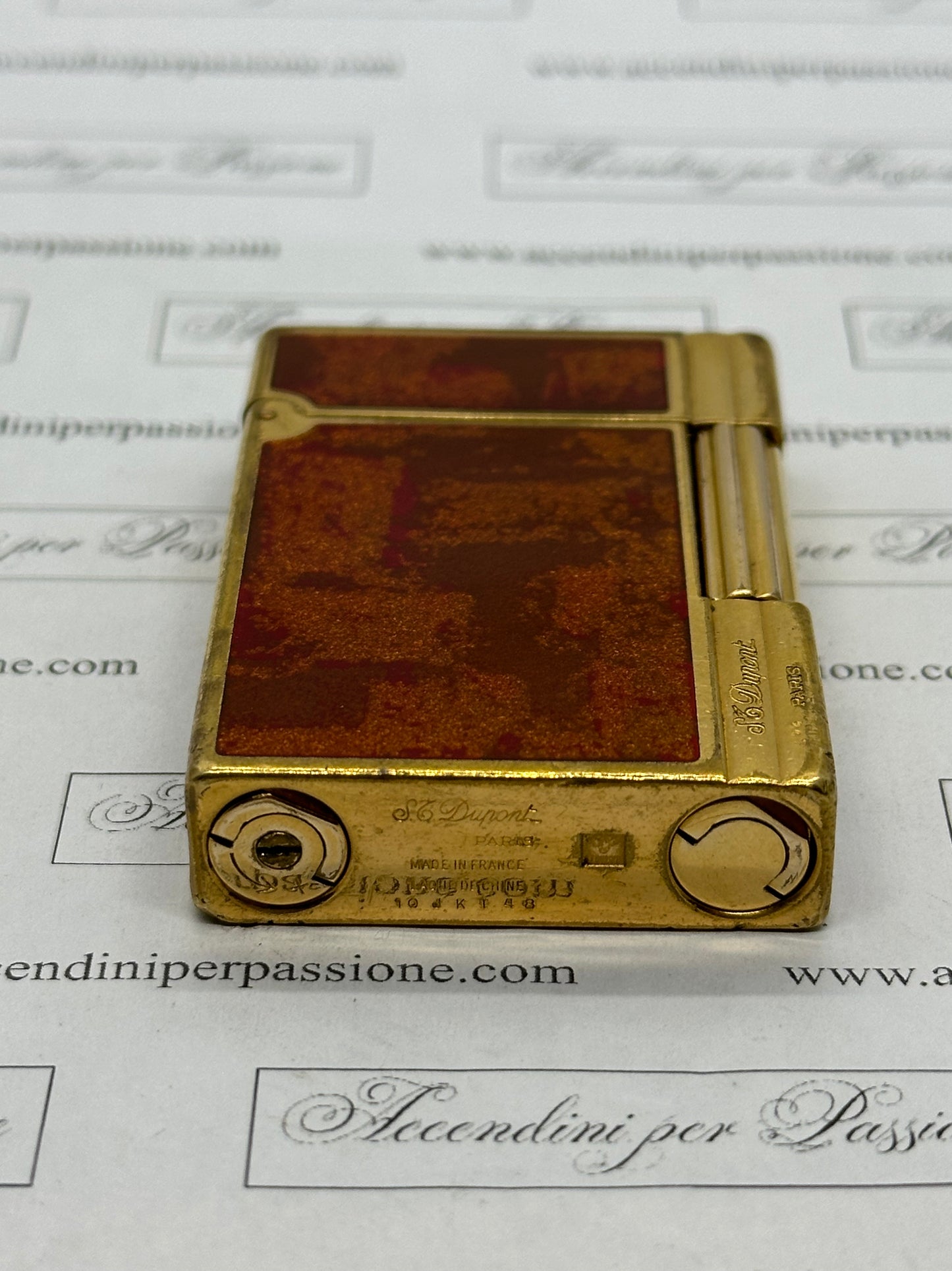 S.T. Dupont Linea 2 Gatsby – Placcato Oro & Lacca di Cina "Brunette"